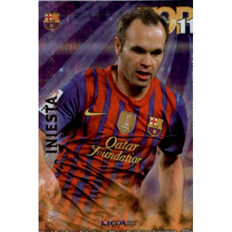 Iniesta Top 11 Edición Limitada Barcelona 8 Las Fichas de la Liga 2013 Official Quiz Game Collection