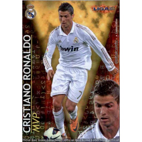 Cristiano Ronaldo MVP Brillo Letras Real Madrid Las Fichas de la Liga 2013 Official Quiz Game Collection