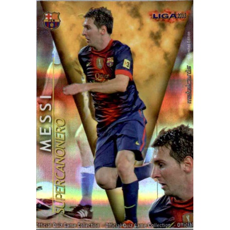 Leo Messi Supercañonero Rayas Horizontales Barcelona Las Fichas de la Liga 2013 Official Quiz Game Collection
