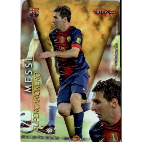 Leo Messi Supercañonero Brillo Listo Puntas Redondas Barcelona Las Fichas de la Liga 2013 Official Quiz Game Collection