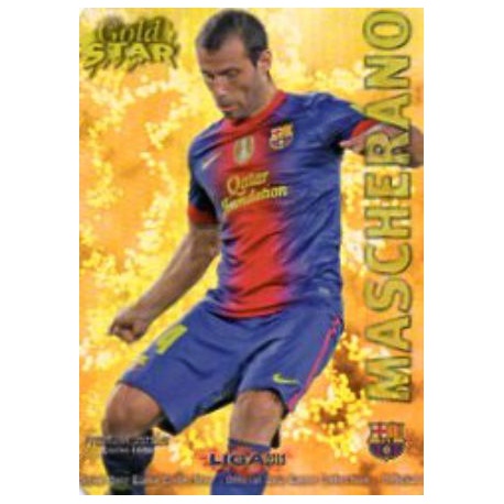 Mascherano Gold Star Brillo Liso Barcelona 10 Las Fichas de la Liga 2013 Official Quiz Game Collection