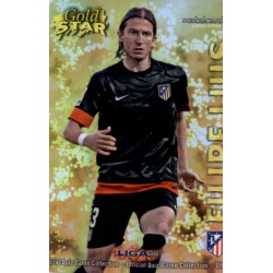Filipe Luis Gold Star Brillo Liso Atlético Madrid 23 Las Fichas de la Liga 2013 Official Quiz Game Collection