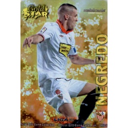 Negredo Gold Star Brillo Liso Sevilla 30 Las Fichas de la Liga 2013 Official Quiz Game Collection