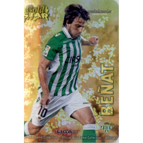 Beñat Gold Star Brillo Liso Betis 37 Las Fichas de la Liga 2013 Official Quiz Game Collection