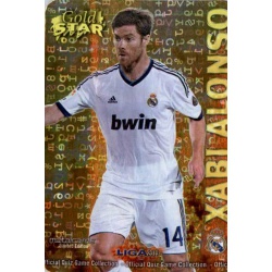 Xabi Alonso Gold Star Brillo Letras Real Madrid 5 Las Fichas de la Liga 2013 Official Quiz Game Collection