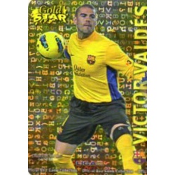 Víctor Valdés Gold Star Brillo Letras Barcelona 8 Las Fichas de la Liga 2013 Official Quiz Game Collection