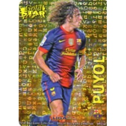 Puyol Gold Star Brillo Letras Barcelona 9 Las Fichas de la Liga 2013 Official Quiz Game Collection