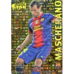 Mascherano Gold Star Brillo Letras Barcelona 10 Las Fichas de la Liga 2013 Official Quiz Game Collection