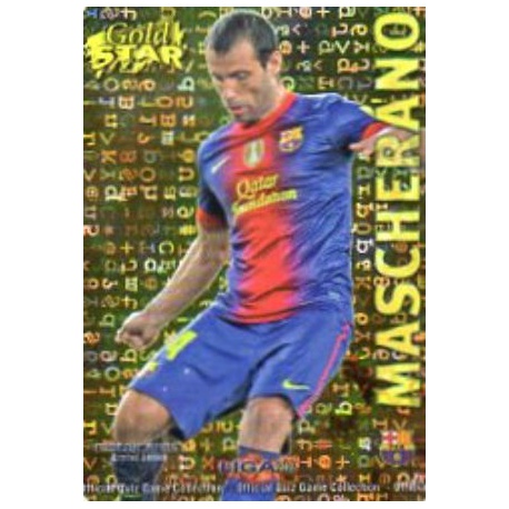 Mascherano Gold Star Brillo Letras Barcelona 10 Las Fichas de la Liga 2013 Official Quiz Game Collection