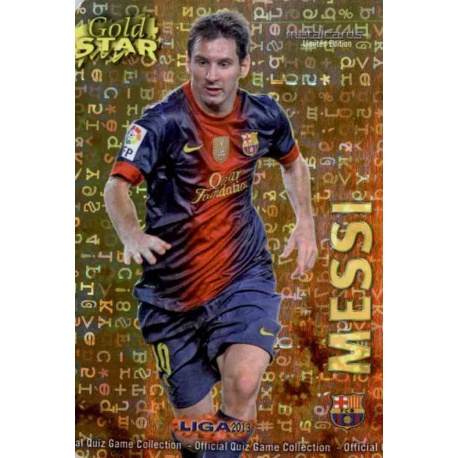 Messi Gold Star Brillo Letras Barcelona 13 Las Fichas de la Liga 2013 Official Quiz Game Collection