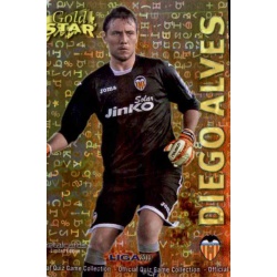 Diego Alves Gold Star Brillo Letras Valencia 15 Las Fichas de la Liga 2013 Official Quiz Game Collection