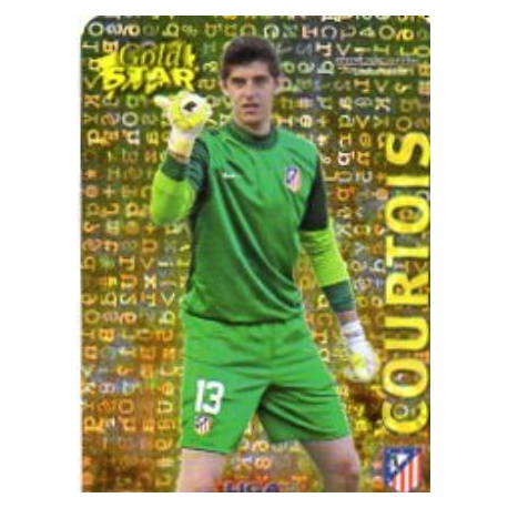 Courtois Gold Star Brillo Letras Atlético Madrid 21 Las Fichas de la Liga 2013 Official Quiz Game Collection
