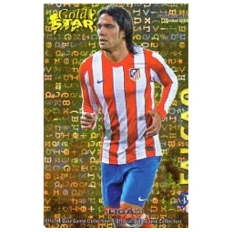 Falcao Gold Star Brillo Letras Atlético Madrid 22 Las Fichas de la Liga 2013 Official Quiz Game Collection