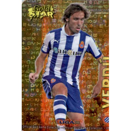 Verdú Gold Star Brillo Letras Espanyol 39 Las Fichas de la Liga 2013 Official Quiz Game Collection