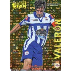Valerón Gold Star Brillo Letras Deportivo 43 Las Fichas de la Liga 2013 Official Quiz Game Collection