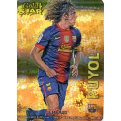 Puyol Gold Star Rayas Horizontales Barcelona 9 Las Fichas de la Liga 2013 Official Quiz Game Collection