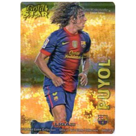 Puyol Gold Star Rayas Horizontales Barcelona 9 Las Fichas de la Liga 2013 Official Quiz Game Collection