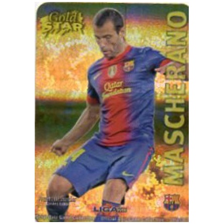 Mascherano Gold Star Rayas Horizontales Barcelona 10 Las Fichas de la Liga 2013 Official Quiz Game Collection