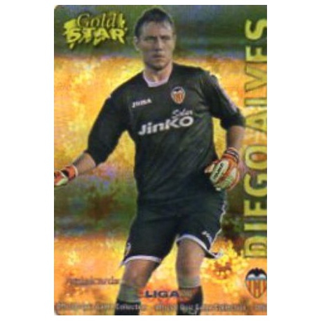 Diego Alves Gold Star Rayas Horizontales Valencia 15 Las Fichas de la Liga 2013 Official Quiz Game Collection