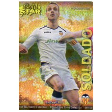 Soldado Gold Star Rayas Horizontales Valencia 17 Las Fichas de la Liga 2013 Official Quiz Game Collection