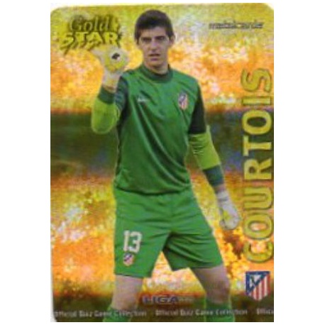 Courtois Gold Star Rayas Horizontales Atlético Madrid 21 Las Fichas de la Liga 2013 Official Quiz Game Collection