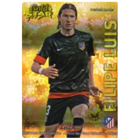 Filipe Luis Gold Star Rayas Horizontales Atlético Madrid 23 Las Fichas de la Liga 2013 Official Quiz Game Collection