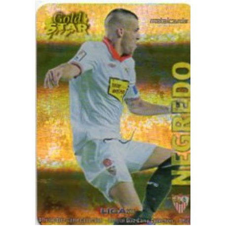 Negredo Gold Star Rayas Horizontales Sevilla 30 Las Fichas de la Liga 2013 Official Quiz Game Collection