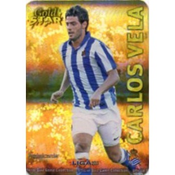 Carlos Vela Gold Star Rayas Horizontales Real Sociedad 35 Las Fichas de la Liga 2013 Official Quiz Game Collection