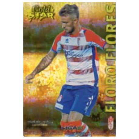 Floro Flores Gold Star Rayas Horizontales Granada 42 Las Fichas de la Liga 2013 Official Quiz Game Collection