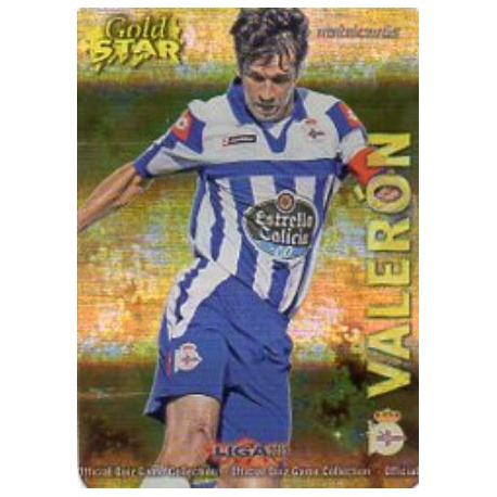 Valerón Gold Star Rayas Horizontales Deportivo 43 Las Fichas de la Liga 2013 Official Quiz Game Collection