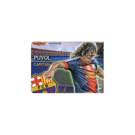 Puyol Capitanes Brillo Liso Barcelona 2 Las Fichas de la Liga 2013 Official Quiz Game Collection