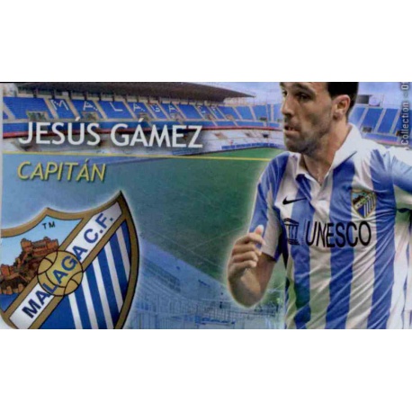 Jesús Gámez Capitanes Brillo Liso Málaga 4 Las Fichas de la Liga 2013 Official Quiz Game Collection