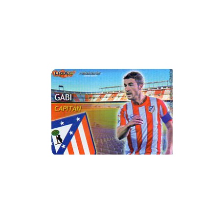 Gabi Capitanes Brillo Liso Atlético Madrid 5 Las Fichas de la Liga 2013 Official Quiz Game Collection