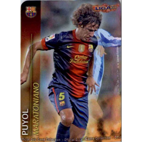 Puyol Maratonianos Brillo Liso 4 Las Fichas de la Liga 2013 Official Quiz Game Collection