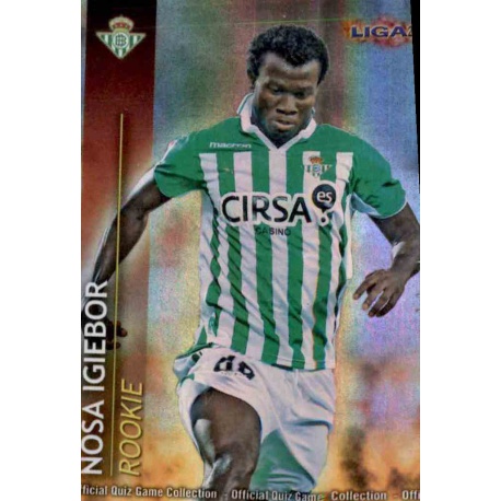 Nosa Igiebor Rookies Brillo Liso 4 Las Fichas de la Liga 2013 Official Quiz Game Collection