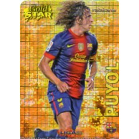 Puyol Gold Star Brillo Cuadros Barcelona 9 Las Fichas de la Liga 2013 Official Quiz Game Collection