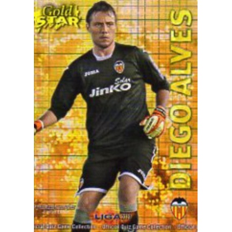Diego Alves Gold Star Brillo Cuadros Valencia 15 Las Fichas de la Liga 2013 Official Quiz Game Collection