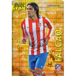 Falcao Gold Star Brillo Cuadros Atlético Madrid 22 Las Fichas de la Liga 2013 Official Quiz Game Collection