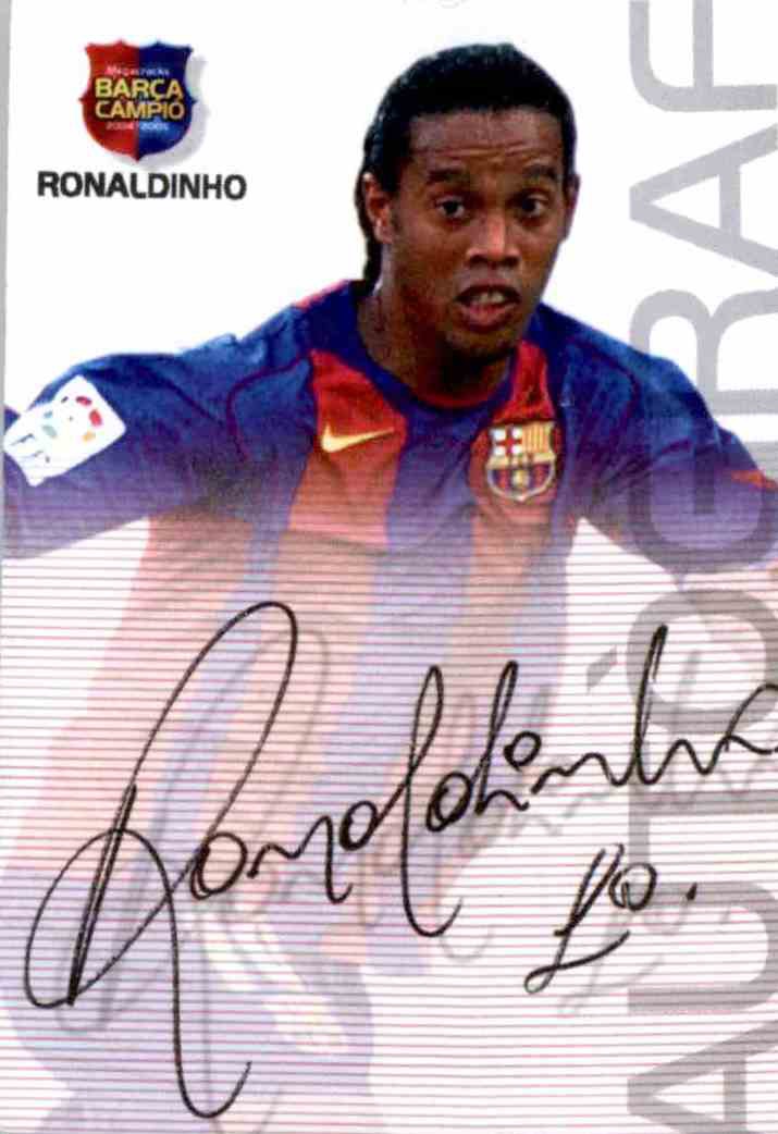 Carte Panini Megacracks 2004-05 #69 Thiago Motta - Barcelona - Autografo