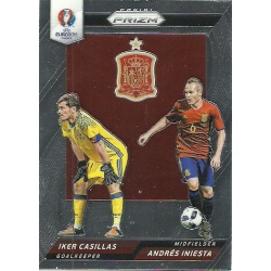 Iker Casillas - Andres Iniesta Spain Country Combinations Duals CCD-9 Prizm Uefa Euro 2016 France