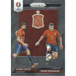 Pedro Rodriguez - Diego Costa Spain Country Combinations Duals CCD-11 Prizm Uefa Euro 2016 France