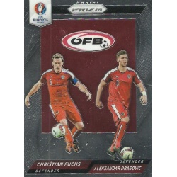 Christian Fuchs - Aleksandar Dragovic Austria Country Combinations Duals CCD-21 Prizm Uefa Euro 2016 France