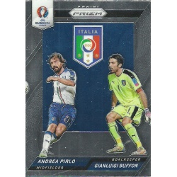 Gianluigi Buffon - Andrea Pirlo Italy Country Combinations Duals CCD-23 Prizm Uefa Euro 2016 France