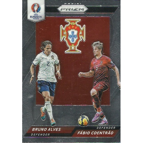 Fabio Coentrao - Bruno Alves Portugal Country Combinations Duals CCD-28 Prizm Uefa Euro 2016 France