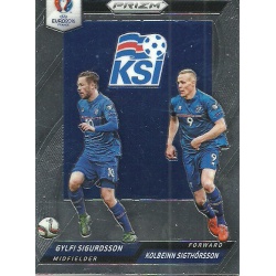 Gylfi Sigurdsson - Kolbeinn Sigthorsson Iceland Country Combinations Duals CCD-29 Prizm Uefa Euro 2016 France