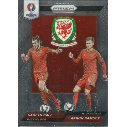 Gareth Bale - Aaron Ramsey Wales Country Combinations Duals CCD-31 Prizm Uefa Euro 2016 France