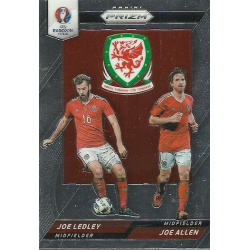 Joe Ledley - Joe Allen Wales Country Combinations Duals CCD-33 Prizm Uefa Euro 2016 France