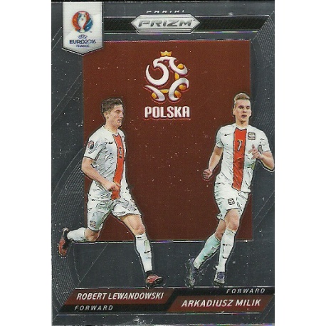 Robert Lewandowski - Arkadiusz Milik Poland Country Combinations Duals CCD-36 Prizm Uefa Euro 2016 France