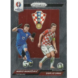 Darijo Srna - Mario Mandzukic Croatia Country Combinations Duals CCD-48 Prizm Uefa Euro 2016 France