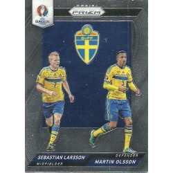 Martin Olsson - Sebastian Larsson Sweden Country Combinations Duals CCD-60 Prizm Uefa Euro 2016 France